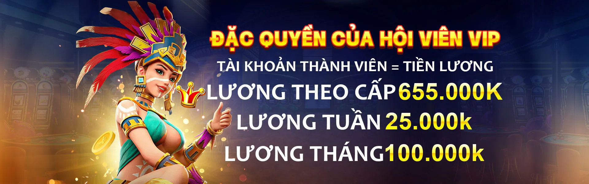 Hình ảnh sang trọng của chương trình VIP gamvip g88